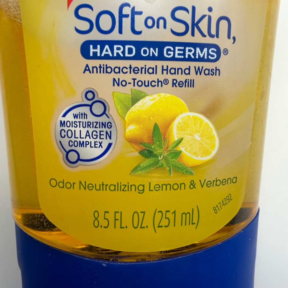 Lysol No-Touch Antibacterial Hand Soap Refill Lemon & Verbena 8.5oz 251ml Sealed - Picture 2 of 7